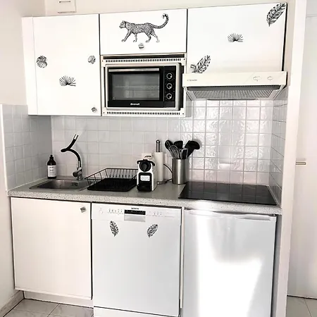 公寓 Golfe-juan, Grand T1 Lumineux , Piscine , Parking & Pour 4 Personnes 戈尔夫瑞昂